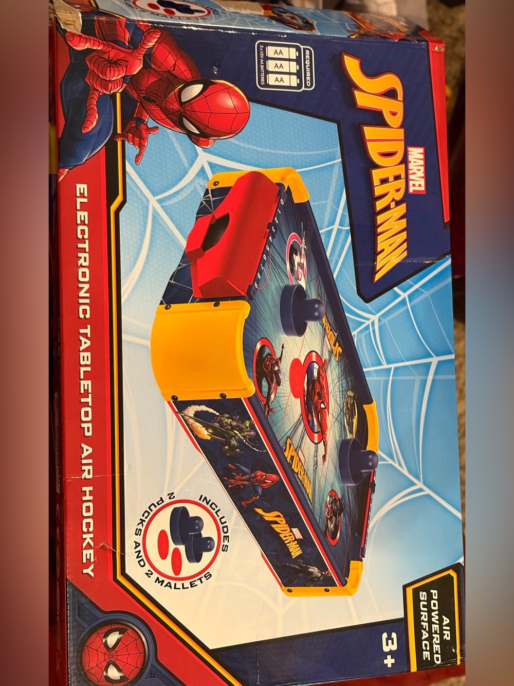 Marvel Spider-Man mini Air Hockey Game